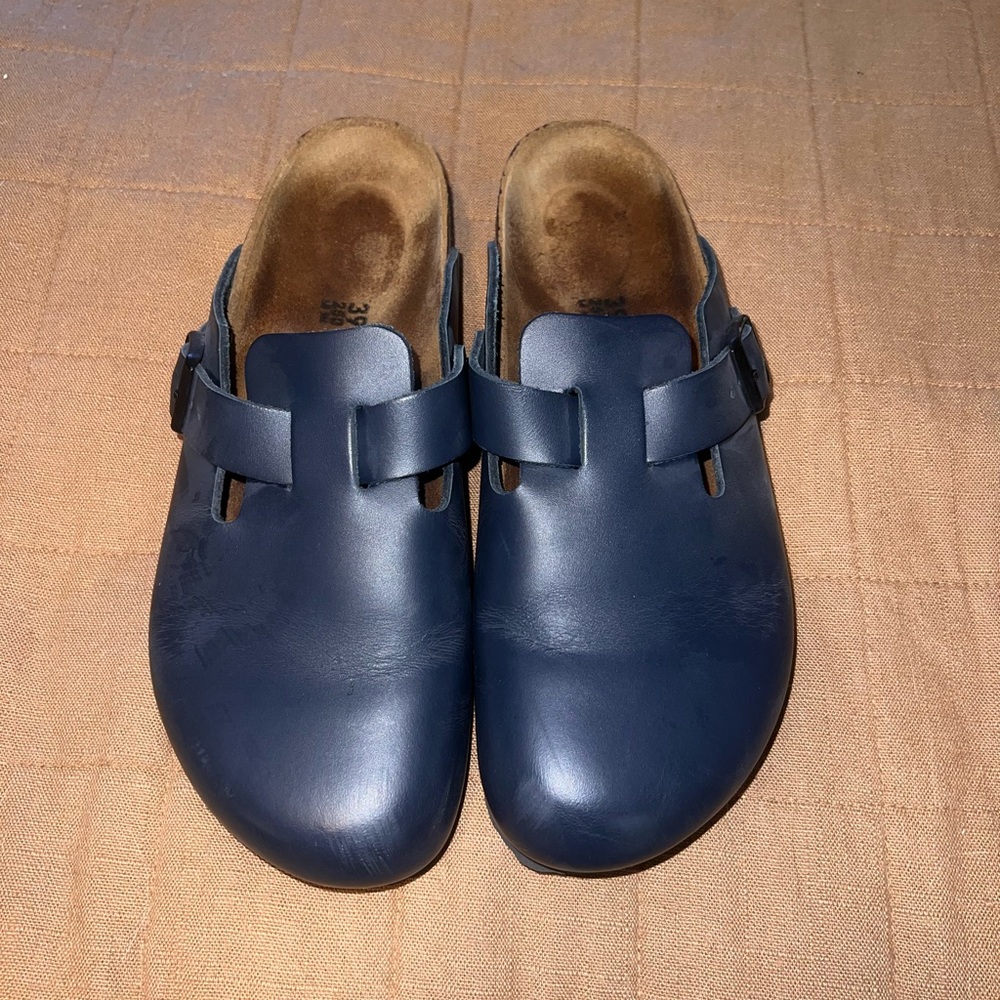Birkenstock Dark Blue Leather Boston